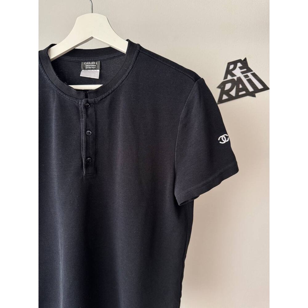 Chanel Uniform CC Logo Black Polo Shirt